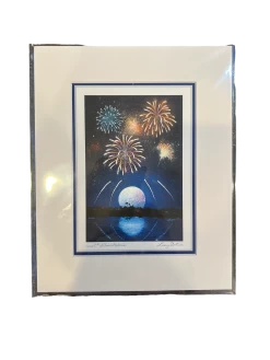 Disney “Epcot Illuminations” 8x10” Matted Print By Larry Dotson