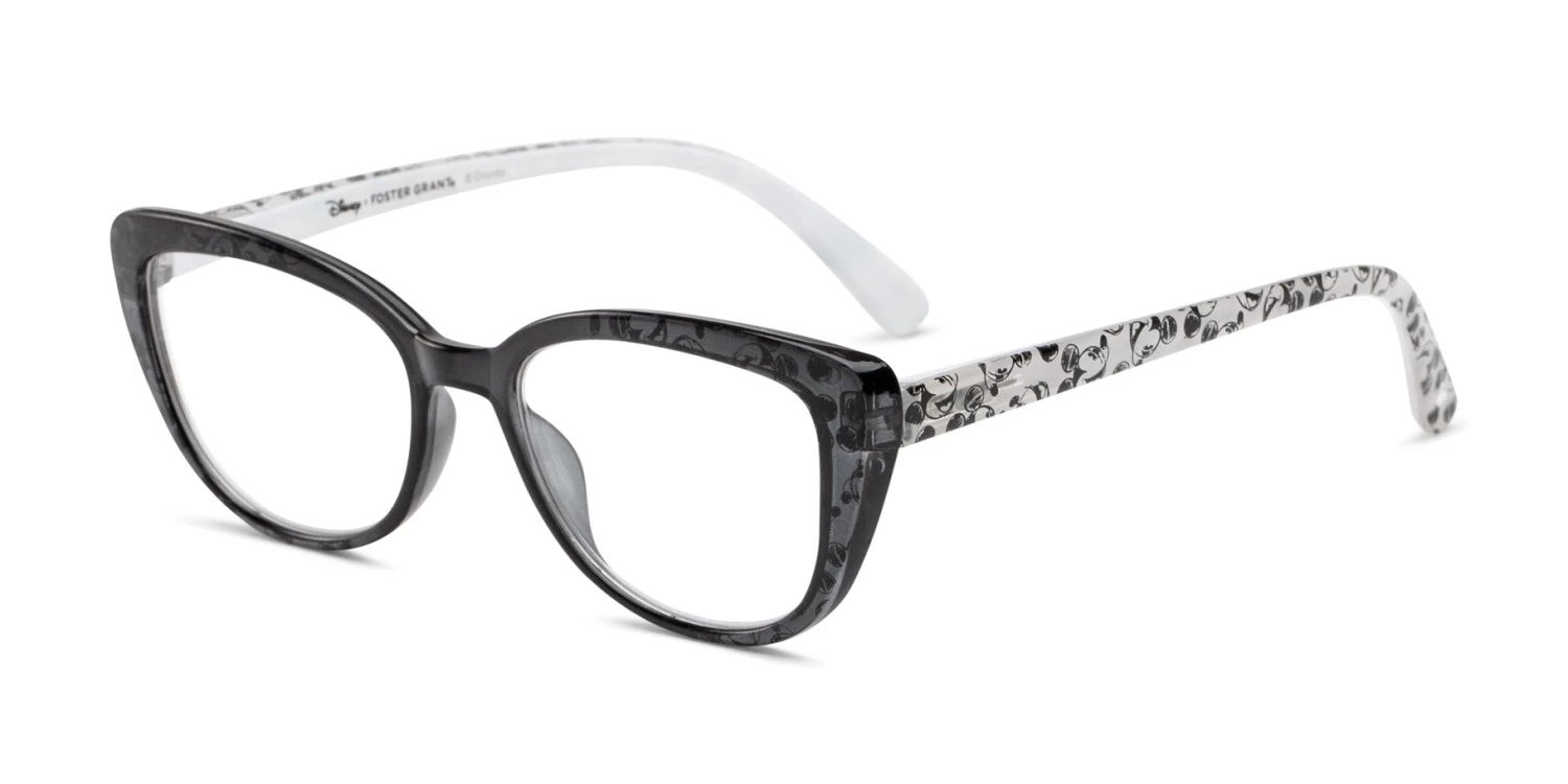 Disney The Dreamerx Foster Grant® Reading Glasses Black/Crystal, Mickey Mouse Print 3 Disney The Dreamerx Foster Grant® Reading Glasses Black/Crystal, Mickey Mouse Print