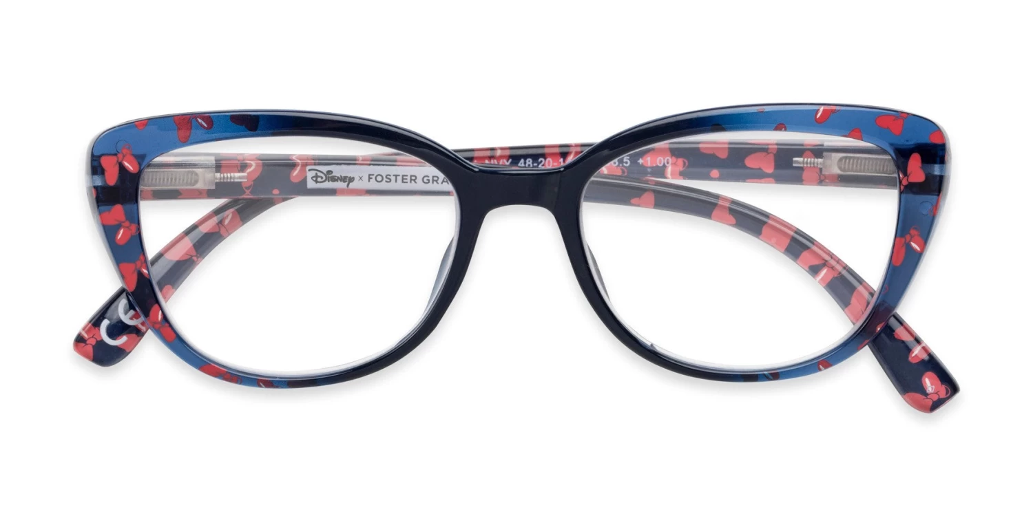 Disney The Dreamerx Foster Grant® Reading Glasses Navy Blue/Red, Minnie Mouse Print 7 Disney The Dreamerx Foster Grant® Reading Glasses Navy Blue/Red, Minnie Mouse Print - Image 5